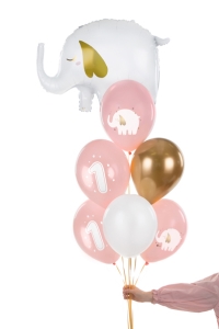 Bal�nky 30 cm, Prvn� narozeniny, Baby pink (1 bal. / 50 ks)